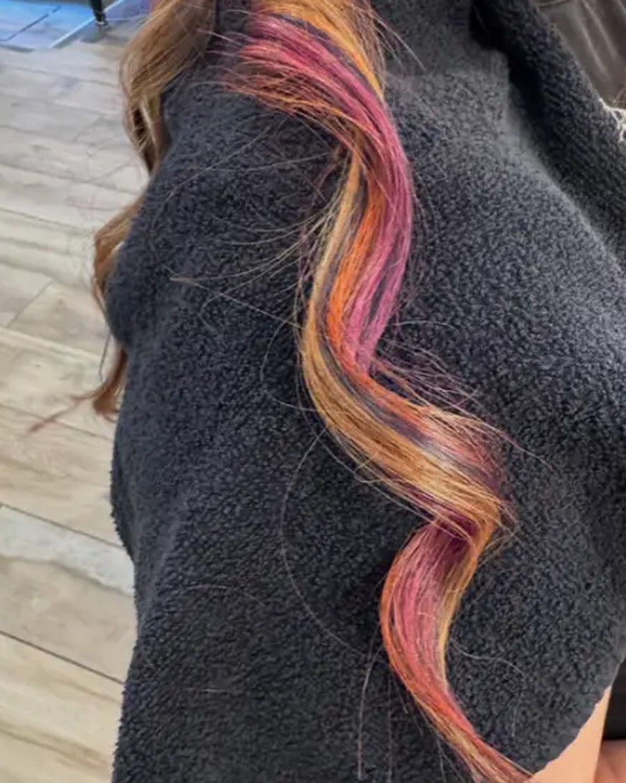 Ciocche pastello rosa e pesca